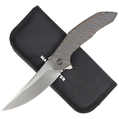 Nóż składany WE Knife Merata LE No 150/200 Tiger Stripe Titanium, Hand Rubbed Satin CPM 20CV by Anton Tkachenko (WE22008A-3) WE Knife