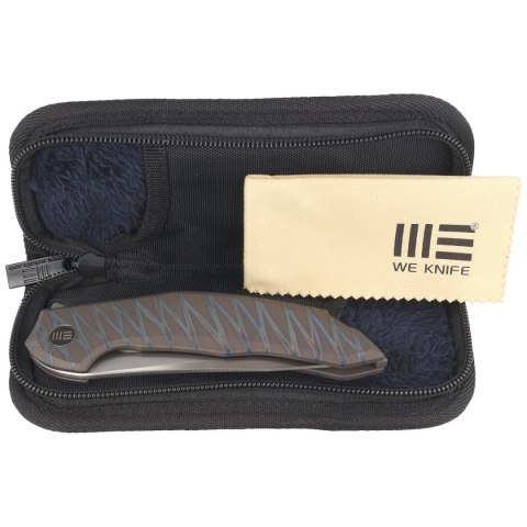 Nóż składany WE Knife Merata LE No 150/200 Tiger Stripe Titanium, Hand Rubbed Satin CPM 20CV by Anton Tkachenko (WE22008A-3) WE Knife