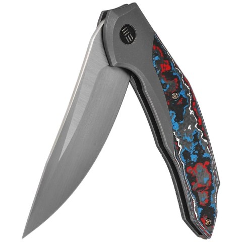 Nóż składany WE Knife Merata LE No 245/310 Titanium / Nebula Fat Carbon Fiber, Hand Rubbed Satin CPM 20CV by Anton Tkachenko (WE WE Knife