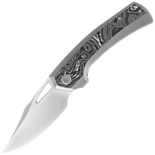Nóż składany WE Knife Nefaris LE No 097/155 Polished Bead Blasted Titanium / Aluminium Foil / CF, Polished Bead Blasted CPM 20CV WE Knife