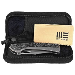 Nóż składany WE Knife Nefaris LE No 097/155 Polished Bead Blasted Titanium / Aluminium Foil / CF, Polished Bead Blasted CPM 20CV WE Knife