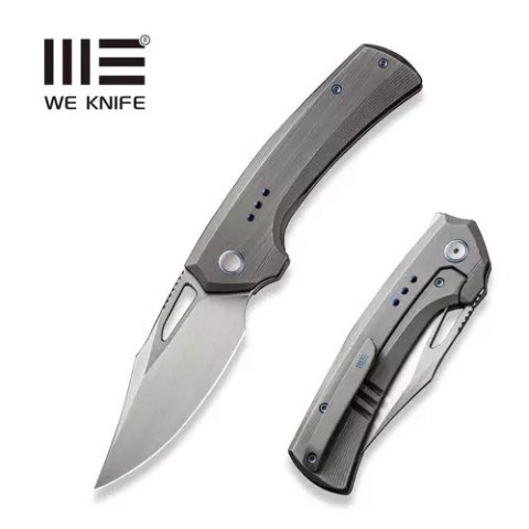 Nóż składany WE Knife Nefaris LE No ???/155 Gray Hand Rubbed Titanium, Hand Rubbed Satin CPM 20CV (WE22040D-1) WE Knife