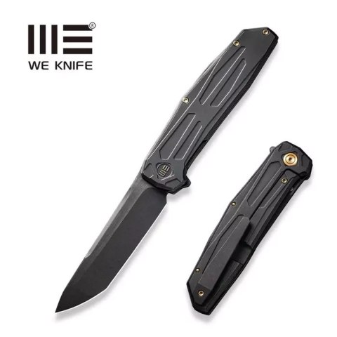 Nóż składany WE Knife Shadowfire Black Titanium, Black Stonewashed/Brushed CPM 20CV by Rafal Brzeski (WE22035-1) WE Knife