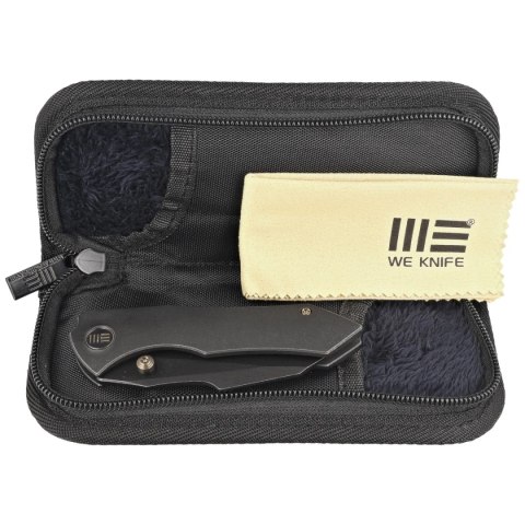 Nóż składany We Knife High-Fin Black Titanium, Black Stonewashed CPM 20CV by Gavko Knives (WE22005-1) WE Knife