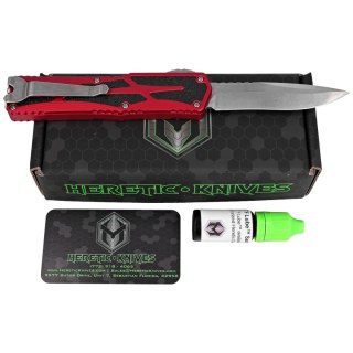 Nóż automatyczny OTF Heretic Colossus RE Red Aluminium, Stonewashed MagnaCut by Tony Marfione Jr. Heretic Knives