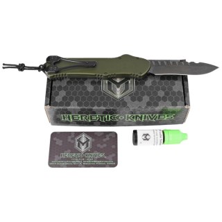 Nóż automatyczny OTF Heretic Hydra RE Green Aluminium, Black DLC MagnaCut by Tony Marfione Jr. Heretic Knives
