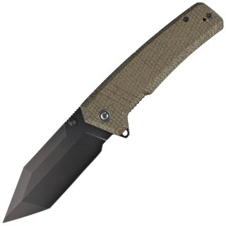 Nóż składany Civivi Bhaltair Green Burlap Micarta, Black 14C28N (C23024-3) Civivi by WE Knife