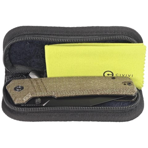 Nóż składany Civivi Bhaltair Green Burlap Micarta, Black 14C28N (C23024-3) Civivi by WE Knife