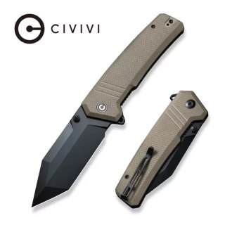 Nóż składany Civivi Bhaltair Tan Coarse G10, Black 14C28N (C23024-2) Civivi by WE Knife