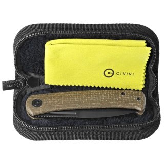 Nóż składany Civivi Caetus Green Burlap Micarta, Black Stonewashed 14C28N (C21025C-3) Civivi by WE Knife