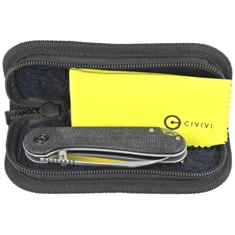Nóż składany Civivi Elementum Wharncliffe Black Canvas Micarta, Satin Nitro-V (C18062AF-3) Civivi by WE Knife