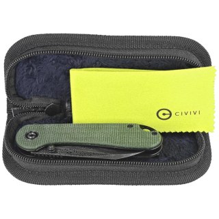 Nóż składany Civivi Elementum Wharncliffe Green Canvas Micarta, Black Hand Rubbed Damascus (C18062AF-DS1) Civivi by WE Knife
