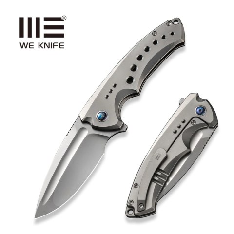 Nóż składany WE Knife Nexusia LE No 155/155 Bead Blasted Titanium, Bead Blasted CPM 20CV (WE22044-4) WE Knife