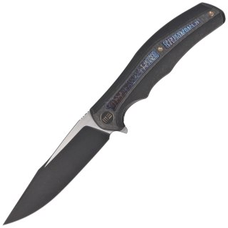 Nóż składany WE Knife Zonda Black Titanium / Twill Carbon Fiber, Black Stonewashed / Satin CPM 20CV by Kellen Bogardus (WE22016- WE Knife
