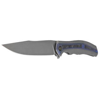 Nóż składany WE Knife Zonda Gray Hand Rubbed Titanium / Marble Carbon Fiber, Gray Hand Rubbed CPM 20CV by Kellen Bogardus (WE220 WE Knife