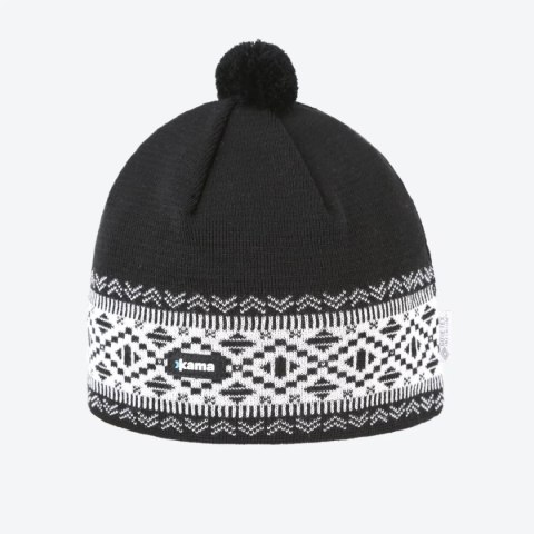 Czapka narciarska Kama Merino Wool Gore-Tex Infinium Windstopper, Black (AW74-110 ) Kama
