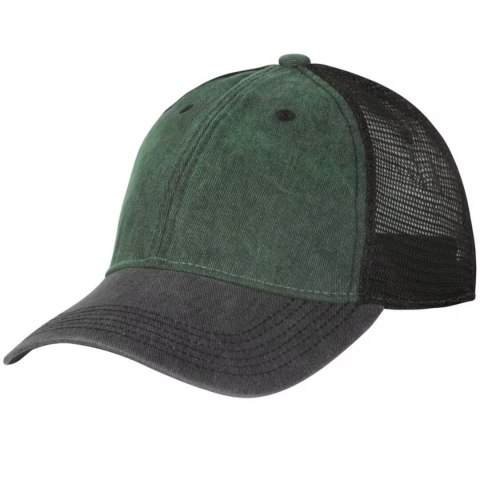 Czapka z daszkiem Helikon Trucker Plain Cotton/Poliester Washed Dark Green/Washed Black Helikon-Tex