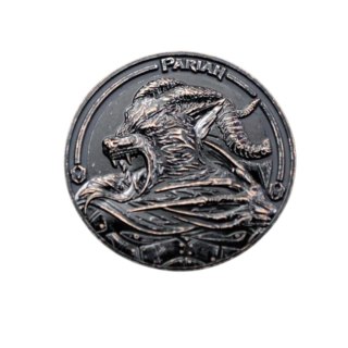 Moneta kolekcjonerska Heretic Pariah Challenge Coin, Battleworn Black (H997-PB) Heretic Knives