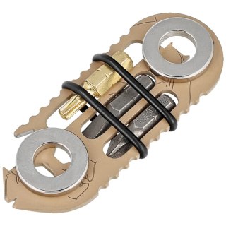 MultiTool Turq Gear Plankton Series Expansion (Tool No.6, bits, neodium magnet) Ceracote Desert Sand Turq Gear