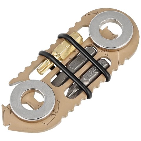 MultiTool Turq Gear Plankton Series Expansion (Tool No.6, bits, neodium magnet) Ceracote Desert Sand Turq Gear