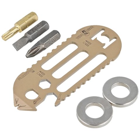 MultiTool Turq Gear Plankton Series Expansion (Tool No.6, bits, neodium magnet) Ceracote Desert Sand Turq Gear