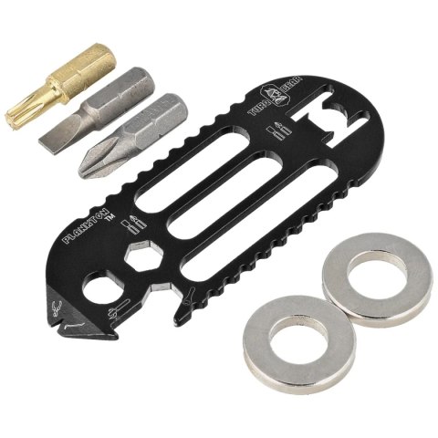 MultiTool Turq Gear Plankton Series Expansion (Tool No.6, bits, neodium magnet) Ceracote Graphite Black Turq Gear