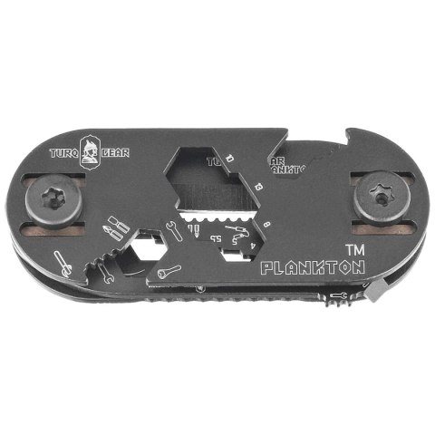 MultiTool Turq Gear Plankton Set (Tool No.1, 2, 3 , 4, 5, Clips, T-25 Torx Bits, System-M srew set, washers) Cerakote Graphite B Turq Gear