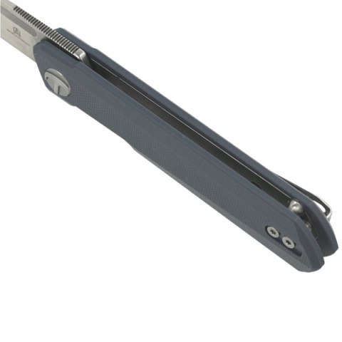 Nóż składany Bestechman Mini Dundee Grey G10, Stonewashed / Satin D2 by Ostap Hel (BMK03D) Bestechman by Bestech Knives