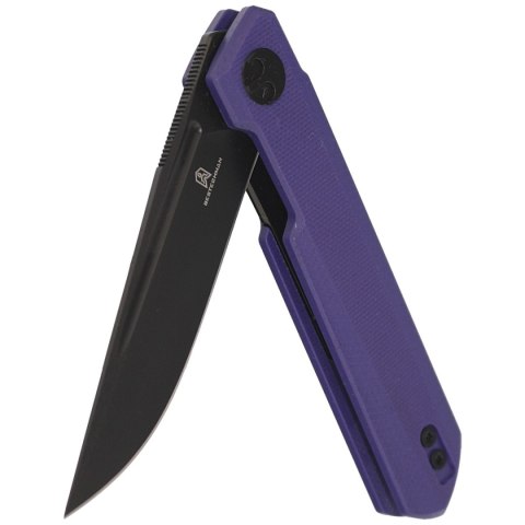 Nóż składany Bestechman Mini Dundee Purple G10, Black PVD D2 by Ostap Hel (BMK03J) Bestechman by Bestech Knives