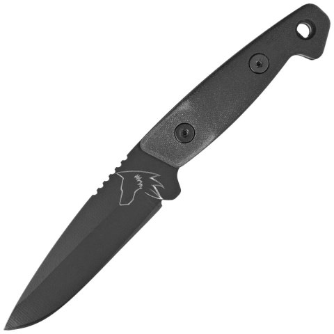 Nóż Turq Gear Wolf Drop Point Black G10 Full Cubic, HW Black, Cerakote Graphite Black Sleipner Turq Gear