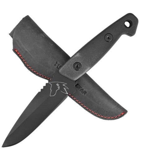 Nóż Turq Gear Wolf Drop Point Black G10 Full Cubic, HW Black, Cerakote Graphite Black Sleipner Turq Gear