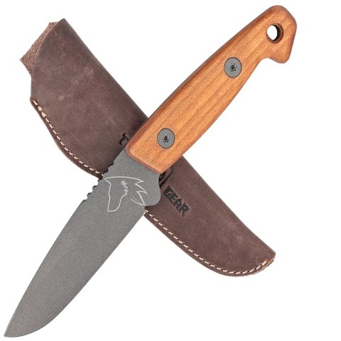 Nóż Turq Gear Wolf Drop Point Walnut Full Cubic HW Tungsten, Cerakote Tungsten Sleipner Turq Gear