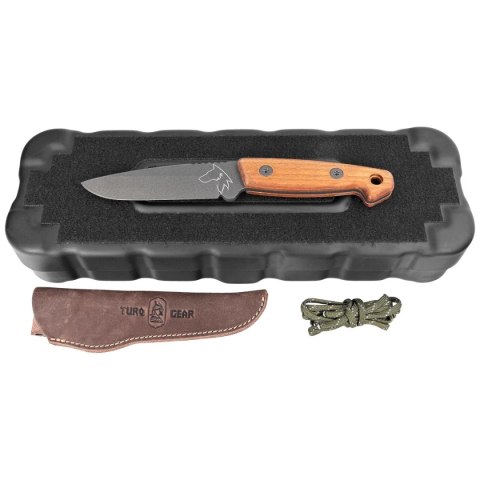 Nóż Turq Gear Wolf Drop Point Walnut Full Cubic HW Tungsten, Cerakote Tungsten Sleipner Turq Gear