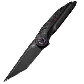 Nóż składany Bestech Blind Fury Black Stonewashed Titanium / Red Marble CF, Black Stonewashed M390 by Kombou (BT2303E) Bestech Knives