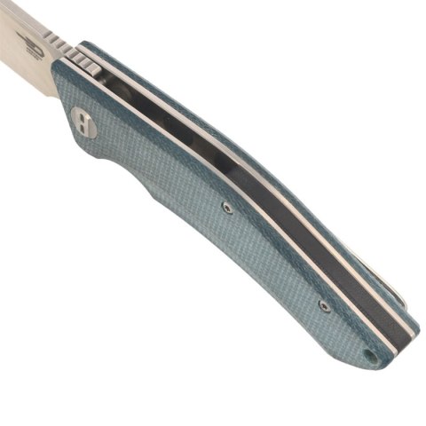 Nóż składany Bestech Cubis Blue Micarta, Stonewashed/Satin D2 (BG42C) Bestech Knives