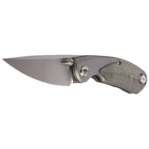 Nóż składany Bestech Lito Grey Titanium / Black Canvas Micarta, Satin M390 by Ostap Hel (BT2307A) Bestech Knives