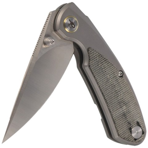 Nóż składany Bestech Lito Grey Titanium / Black Canvas Micarta, Satin M390 by Ostap Hel (BT2307A) Bestech Knives