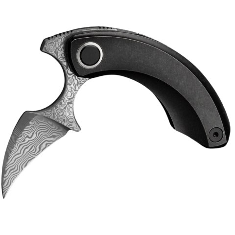 Nóż składany Bestech Strelit Black Stonewashed Titanium, Damascus by Ostap Hel (BT2103H) Bestech Knives