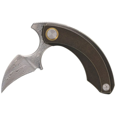 Nóż składany Bestech Strelit Bronze Stonewashed Titanium, Damascus by Ostap Hel (BT2103J) Bestech Knives
