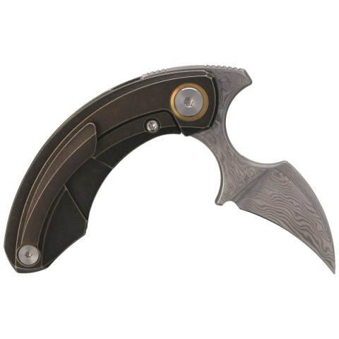 Nóż składany Bestech Strelit Bronze Stonewashed Titanium, Damascus by Ostap Hel (BT2103J) Bestech Knives
