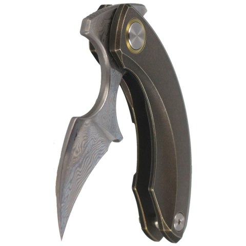 Nóż składany Bestech Strelit Bronze Stonewashed Titanium, Damascus by Ostap Hel (BT2103J) Bestech Knives