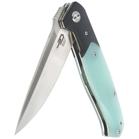 Nóż składany Bestech Swordfish Black / Jade G10, Satin D2 (BG03E) Bestech Knives