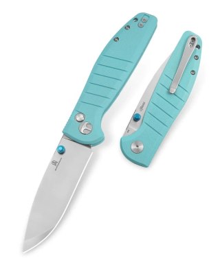 Nóż składany Bestechman Goodboy Tiffany Blue G10, Satin / Stonewashed D2 by Keanu Alfaro (BMK04B) Bestechman by Bestech Knives