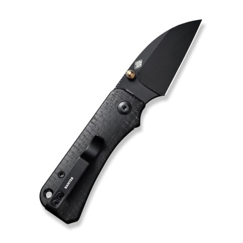 Nóż składany Civivi Baby Banter Wharncliffe Black Burlap Micarta, Black Nitro-V by Ben Petersen (C19068SC-1) Civivi by WE Knife