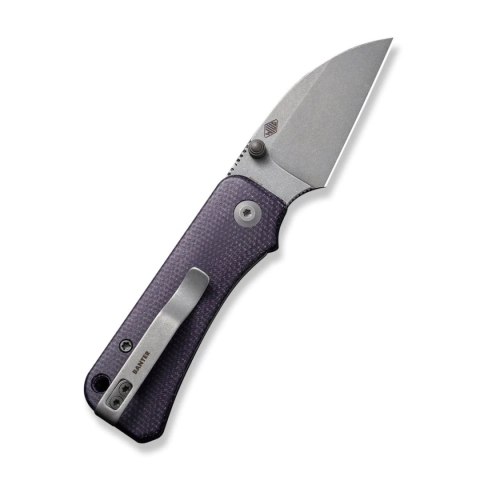 Nóż składany Civivi Baby Banter Wharncliffe Purple Canvas Micarta, Grey Stonewashed Nitro-V by Ben Petersen (C19068SC-2) Civivi by WE Knife