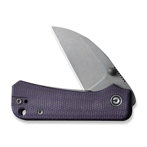 Nóż składany Civivi Baby Banter Wharncliffe Purple Canvas Micarta, Grey Stonewashed Nitro-V by Ben Petersen (C19068SC-2) Civivi by WE Knife