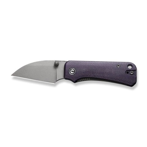 Nóż składany Civivi Baby Banter Wharncliffe Purple Canvas Micarta, Grey Stonewashed Nitro-V by Ben Petersen (C19068SC-2) Civivi by WE Knife
