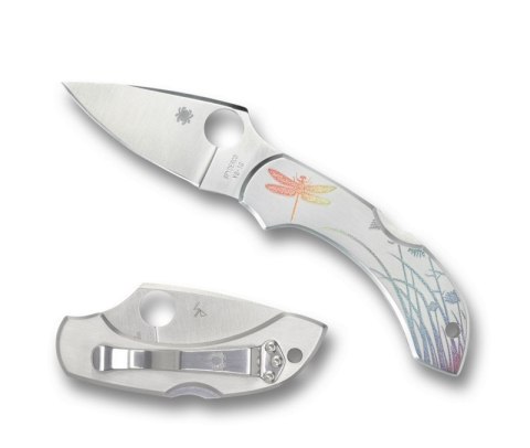 Nóż składany Spyderco Dragonfly Tattoo Stainless, Satin Plain VG-10 by Sal Glesser (C28PT) Spyderco Inc.