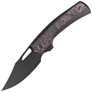 Nóż składany WE Knife Nefaris LE No 031/155 Black Titanium / Copper Foil / CF, Black Stonewashed CPM 20CV (WE22040F-1) WE Knife