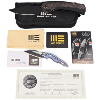 Nóż składany WE Knife Nefaris LE No 031/155 Black Titanium / Copper Foil / CF, Black Stonewashed CPM 20CV (WE22040F-1) WE Knife